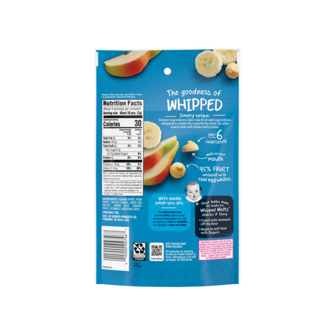 Gerber Whipped Melts Banana & Pear (28g)
