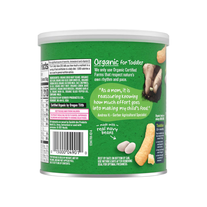 Gerber Organic Lil' Crunchies White Cheddar Broccoli (42g)