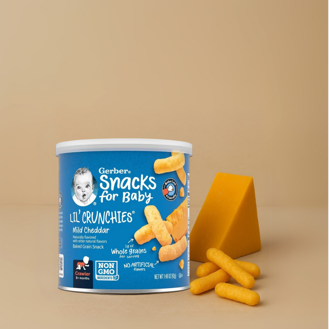 Gerber Lil' Crunchies Variety Pack (Apple Sweet Potato + Garden Tomato + Mild Cheddar) (3 x 42g)