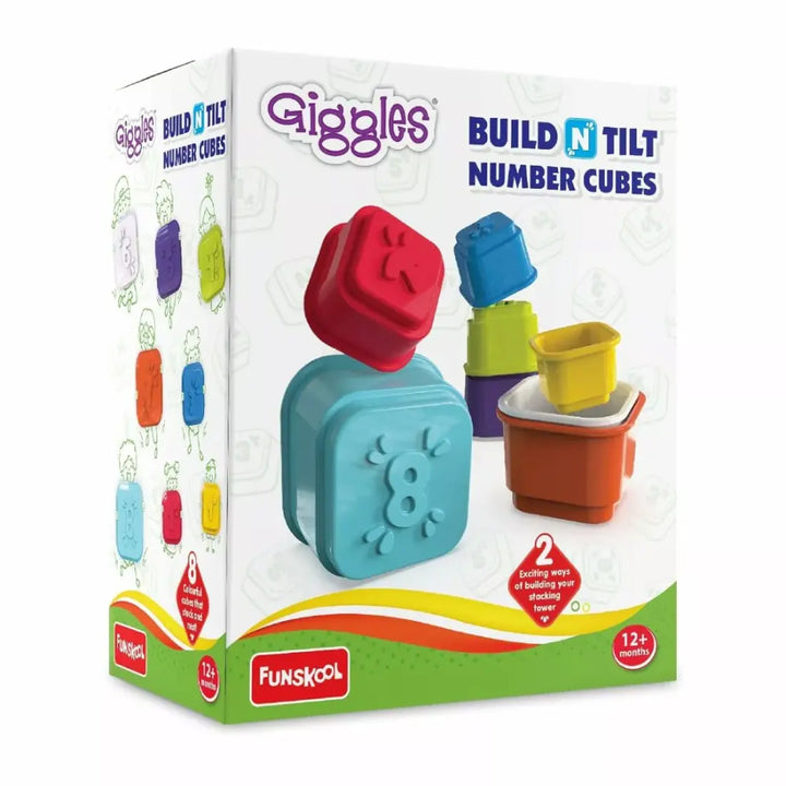 Giggles Build N Tilt Number Cubes