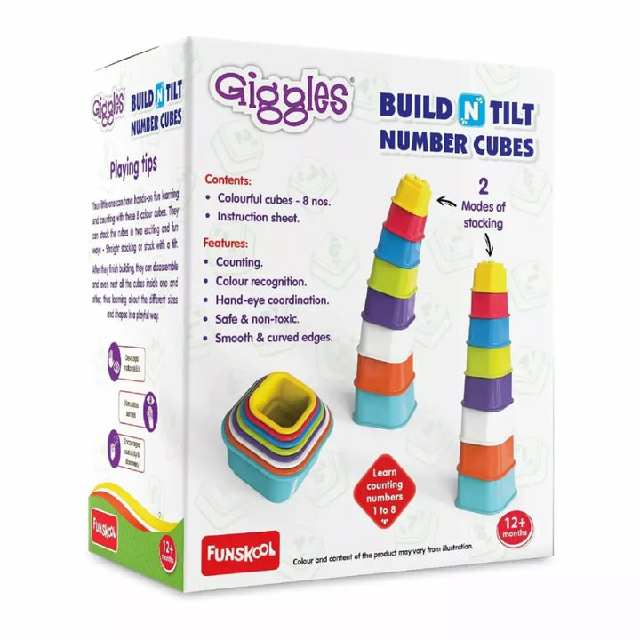 Giggles Build N Tilt Number Cubes