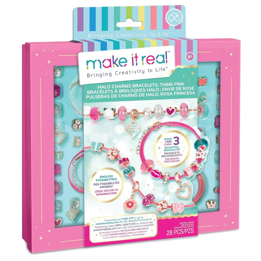 Make It Real Halo Charms Think Pink
