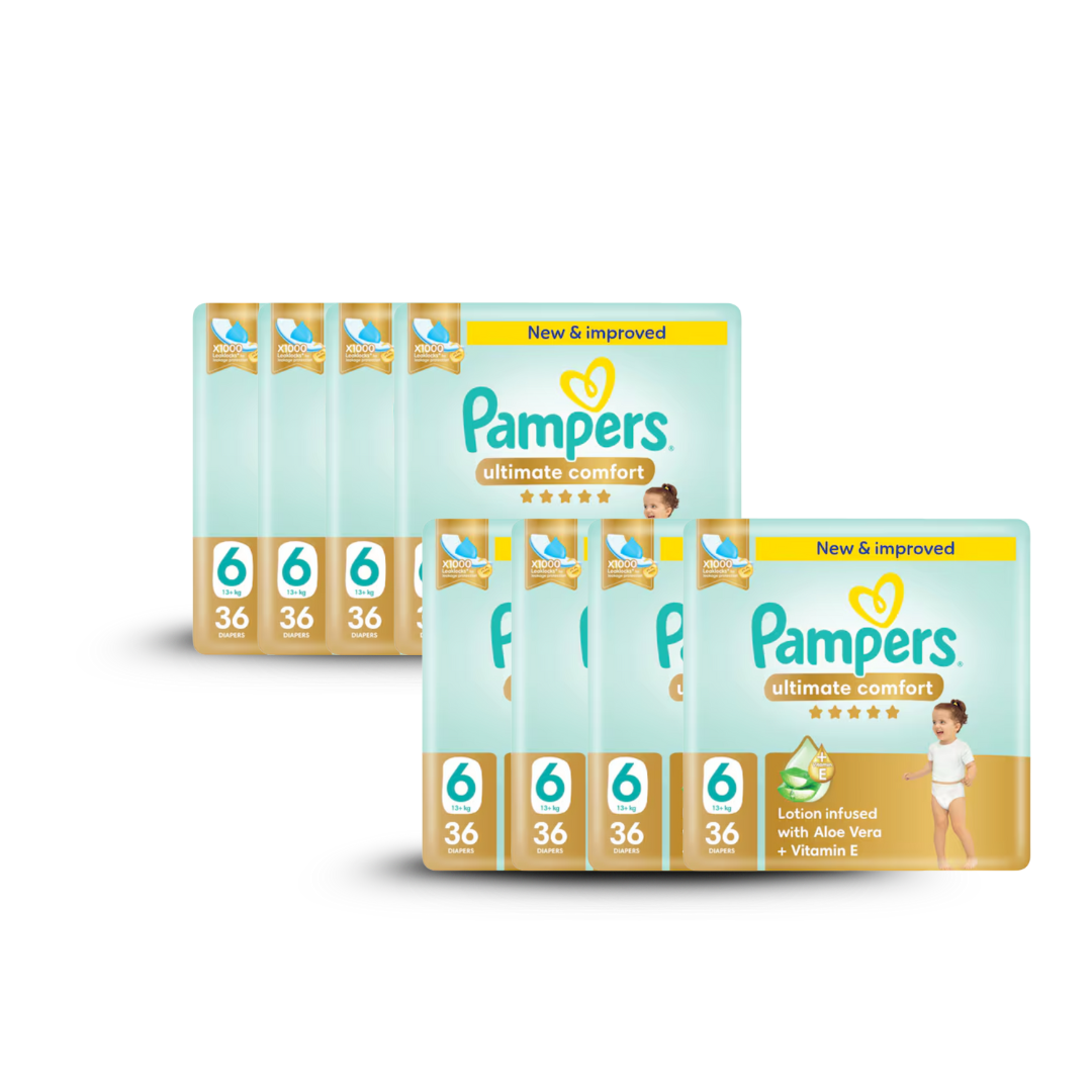 Pampers Ultimate Comfort Taped Diapers Size 6 (36 pcs) (13+KG)
