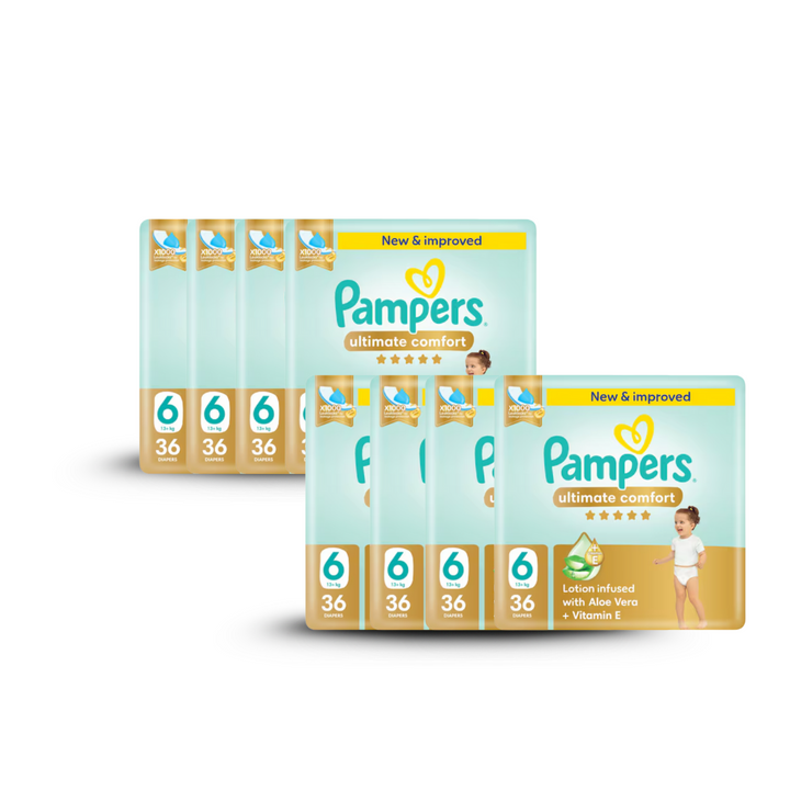 Pampers Ultimate Comfort Taped Diapers Size 6 (36 pcs) (13+KG)