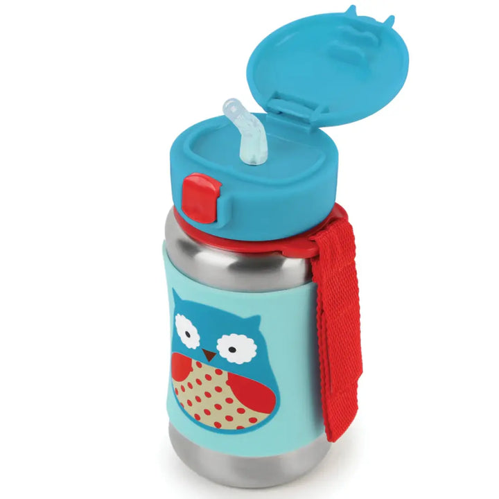 Skip Hop Zoo Stainless Steel Sports Bottle (Owl)