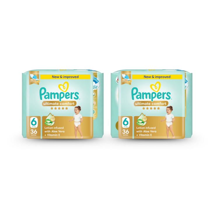 Pampers Ultimate Comfort Taped Diapers Size 6 (36 pcs) (13+KG)