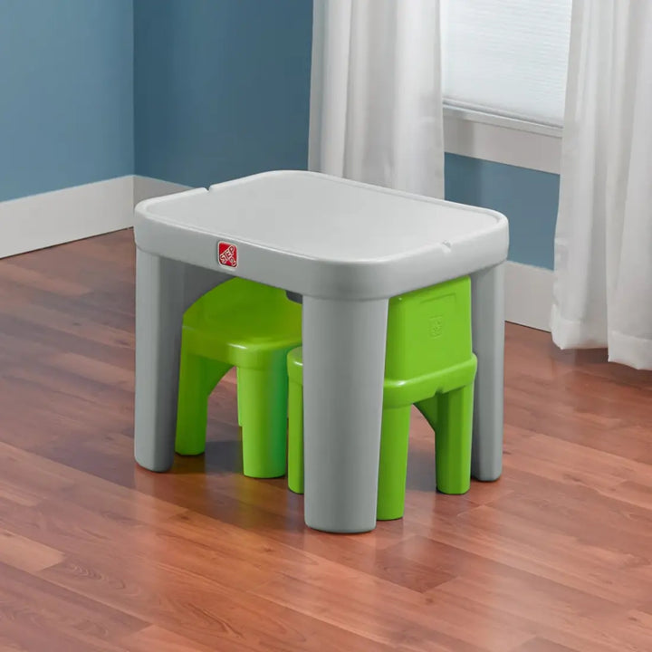 Step2 Mighty My Size Kids Table and Chair Set (Grey and Red)