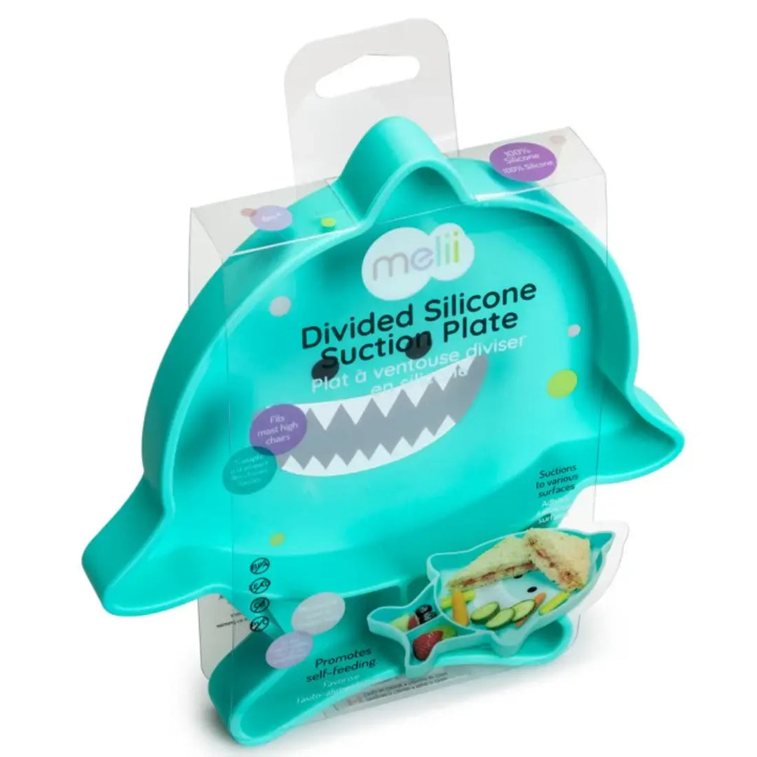 melii Silicone Divided Plate - Shark