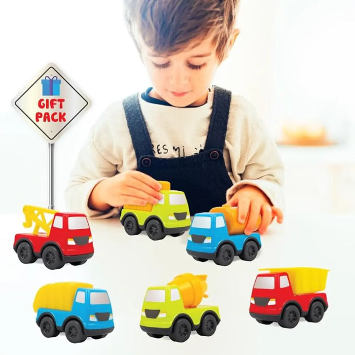 Giggles Mini Vehicles - Construction Series Gift Pack of 6