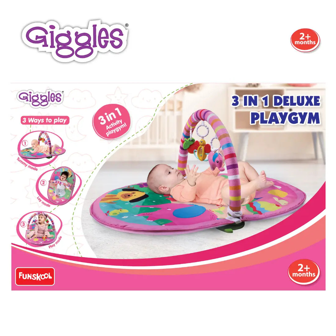Giggles 3 In 1 Deluxe Playgym (Pink)