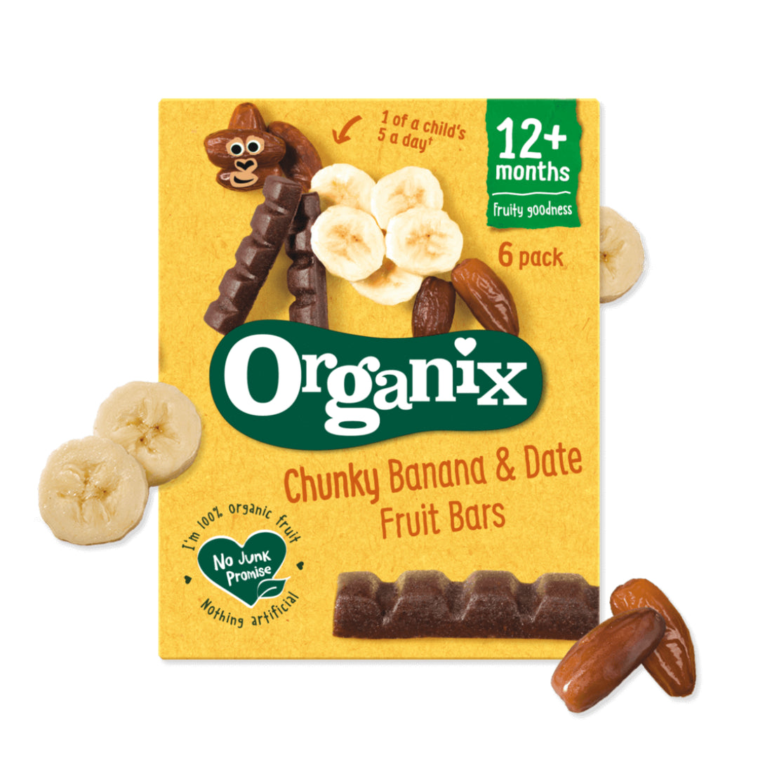 Organix Chunky Banana & Date Fruit Bars (102g)