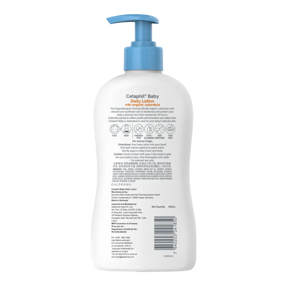 Cetaphil Baby Daily Lotion with Organic Calendula (400 ml)