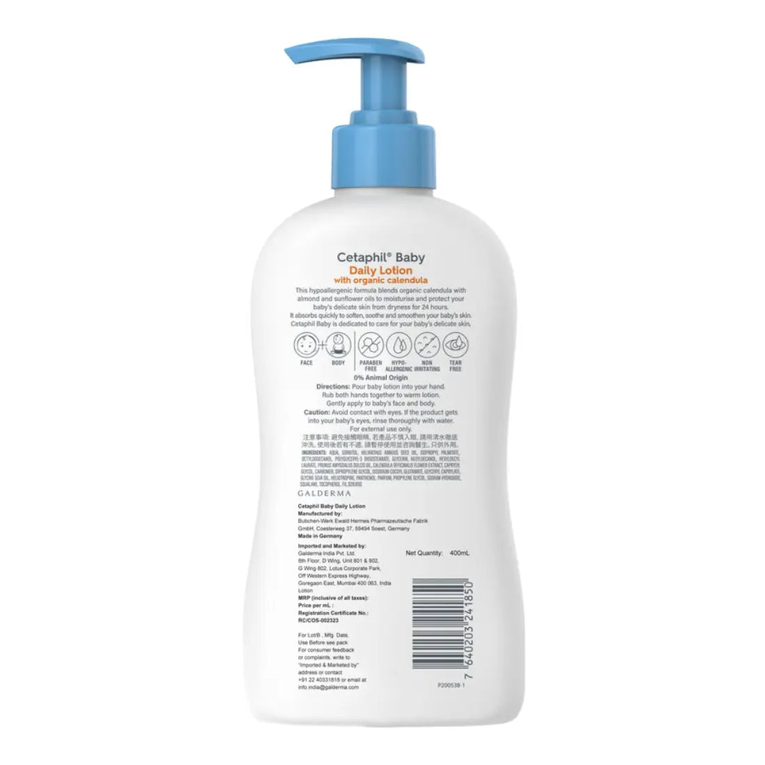 Cetaphil Baby Daily Lotion with Organic Calendula (400 ml)