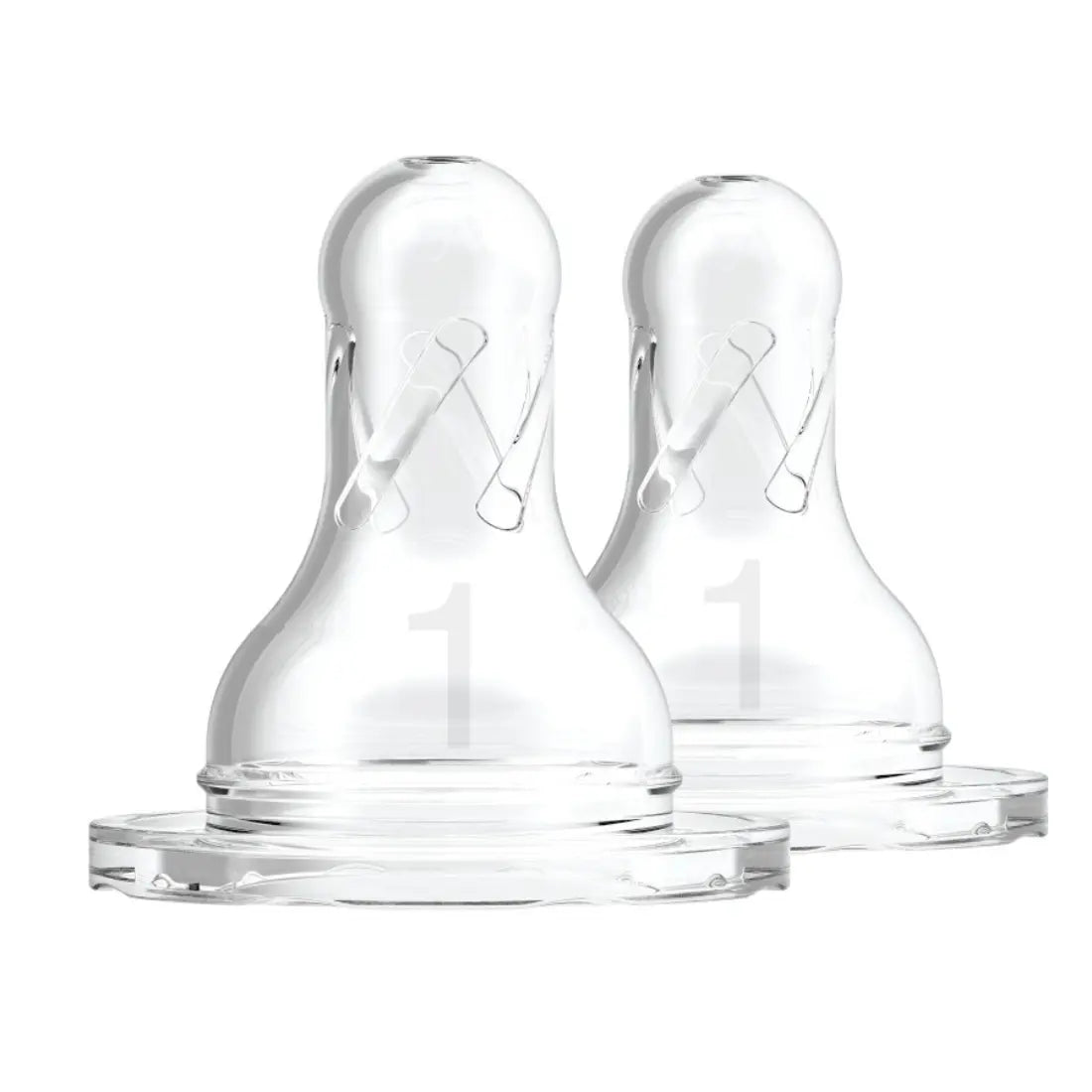 Dr. Brown's Level 1 Silicone Narrow Nipple 2 Pack (Transparent)