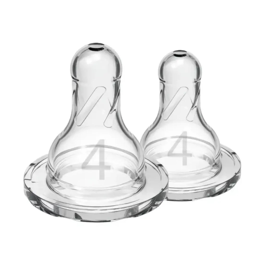 Dr. Brown's Level 4 Silicone Narrow Nipple 2 Pack (Transparent)