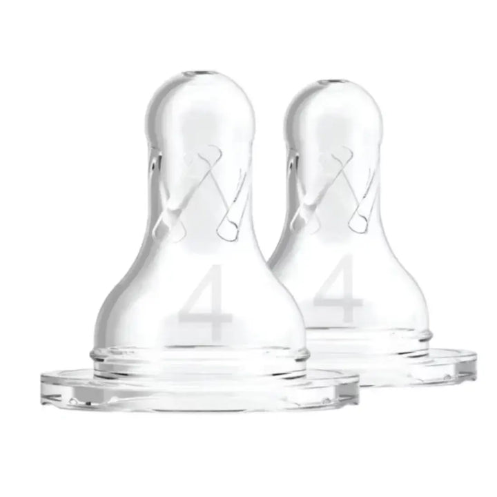 Dr. Brown's Level 4 Silicone Narrow Nipple 2 Pack (Transparent)