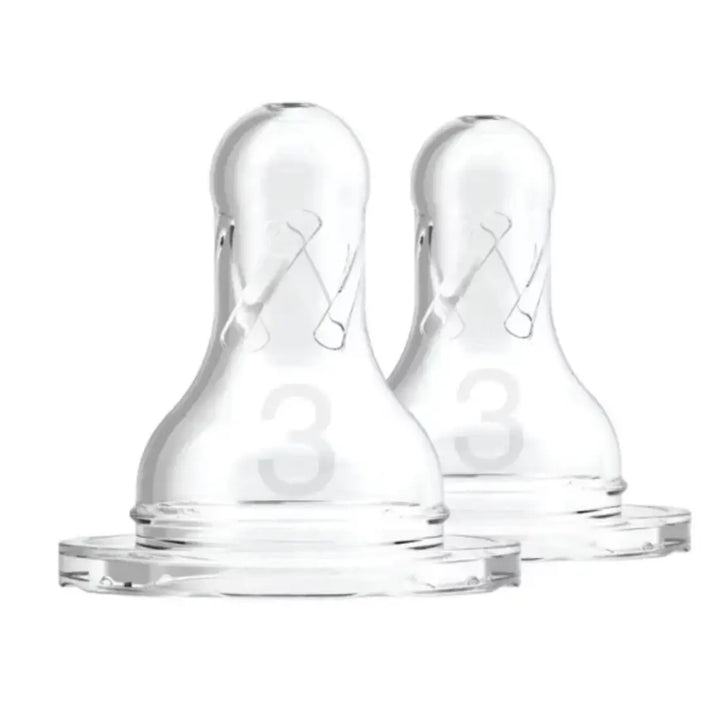 Dr. Brown's Level 3 Silicone Narrow Nipple 2 Pack (Transparent)