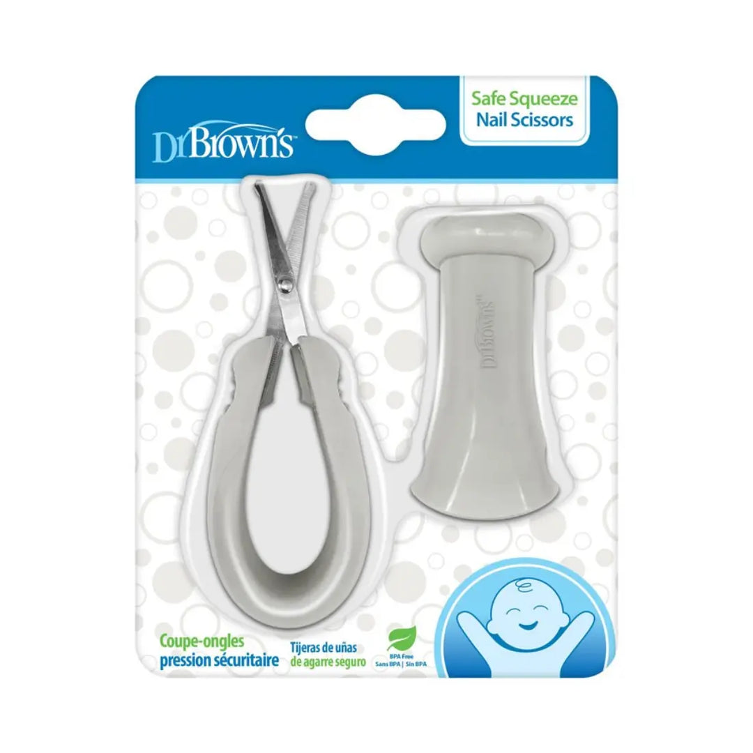 Dr. Brown's Safe Squeeze Nail Scissors (Grey)