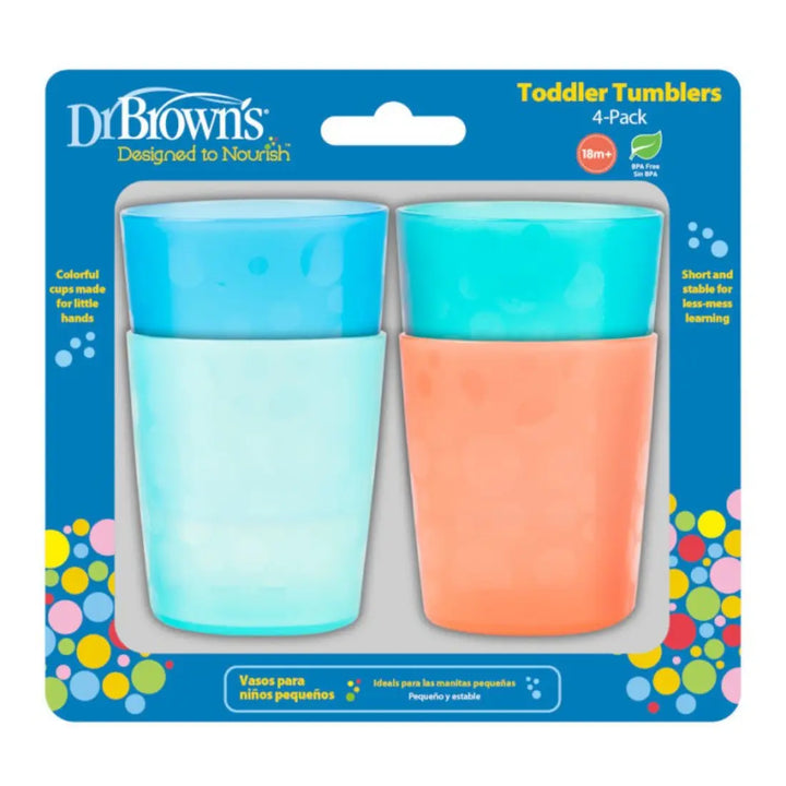 Dr. Brown's Toddler Tumblers 4 Pack (Multicolor)