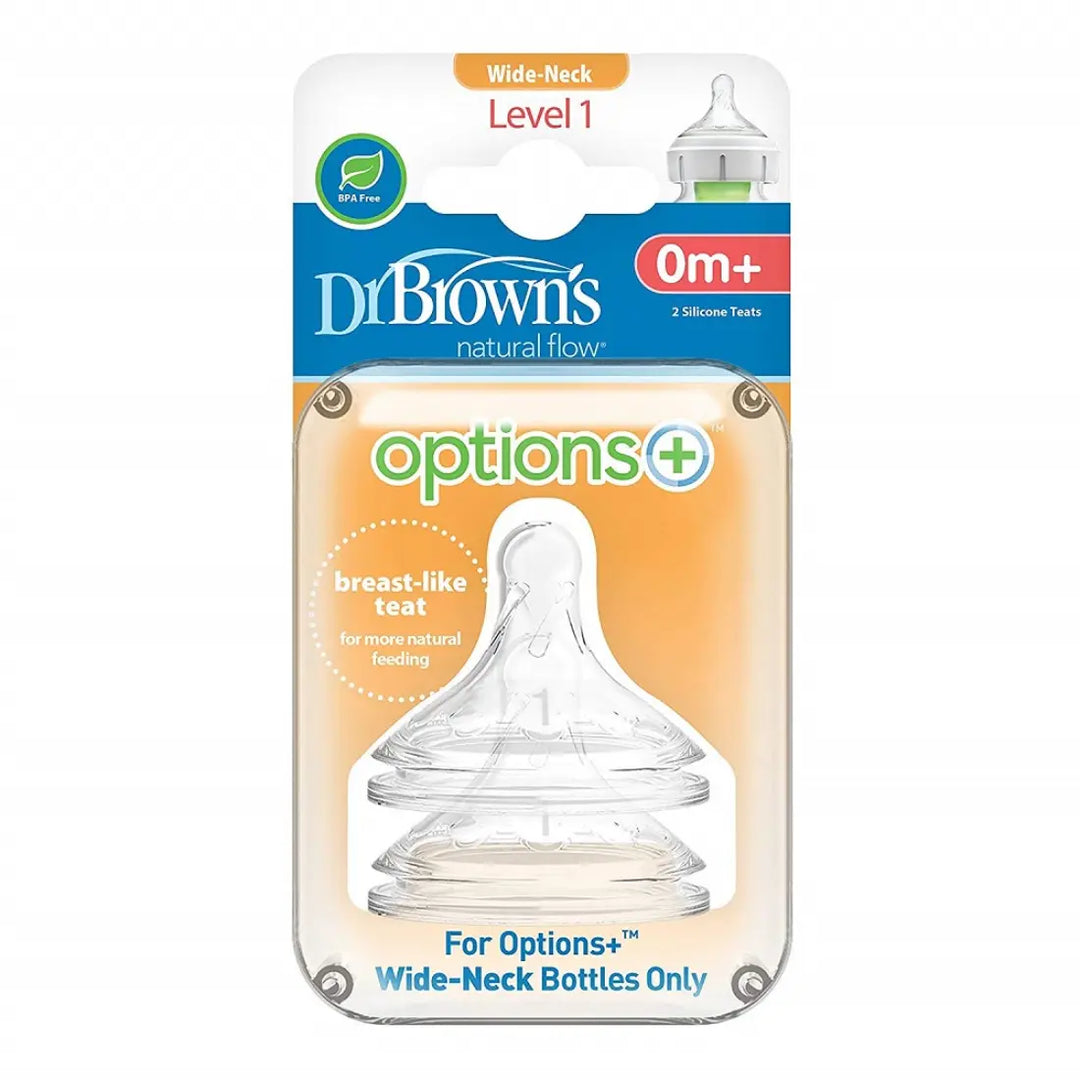 Dr. Brown's Level 1 Wide-Neck Silicone Nipple