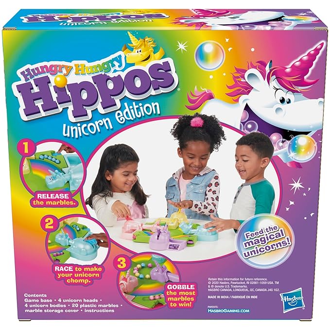 Hungry Hungry Hippos Unicorn Edition
