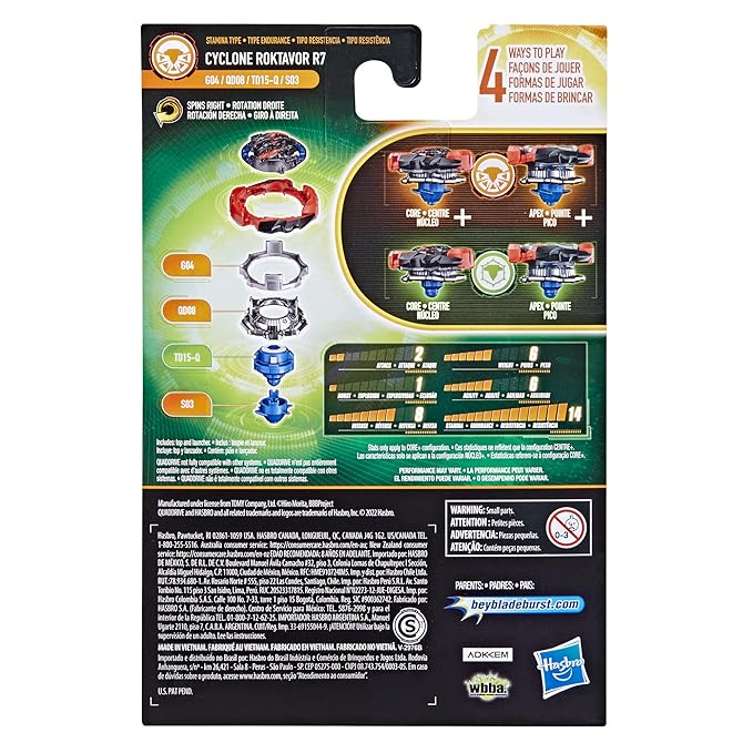 Beyblade Burst QuadDrive Cyclone Roktavor R7 Starter Pack
