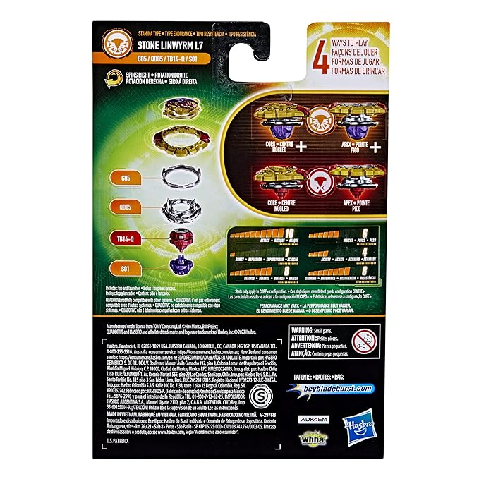 Beyblade Burst QuadDrive Stone Linwyrm L7 Starter Pack