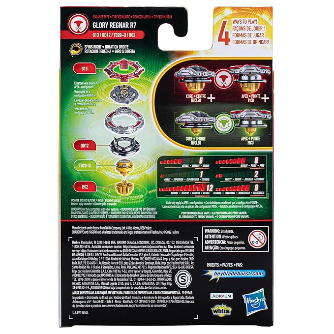 Beyblade Burst QuadDrive Glory Regnar R7 Starter Pack