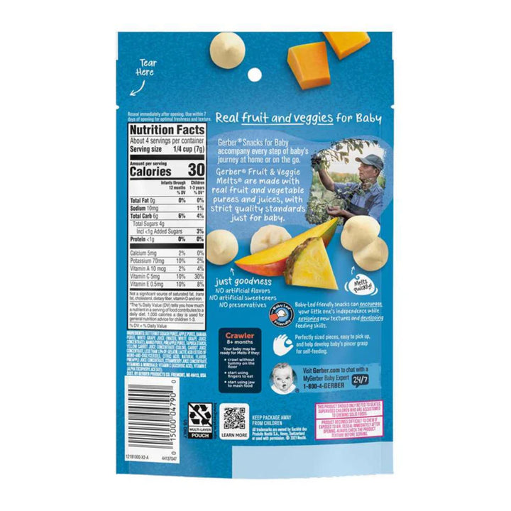 Gerber Fruit & Veggie Melts Truly Tropical Blend (28g)