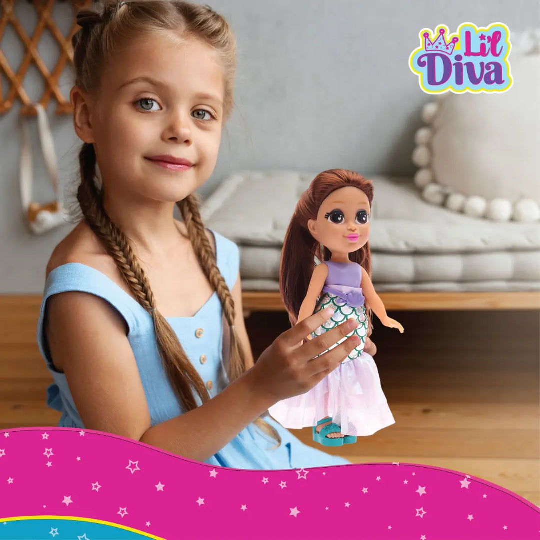 Li'l Diva Mermaid - Marina, 13" Doll