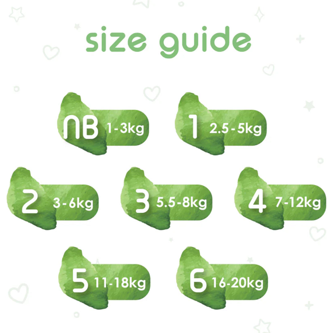 PureBorn Organic Bamboo Diapers Size 4 (7-12KG)