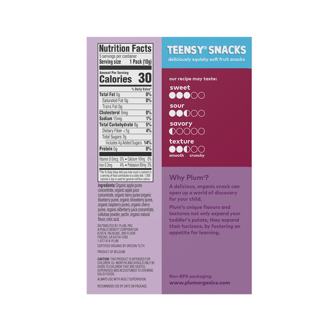 Plum Organics Teensy Snacks Mixed Berry (50g)