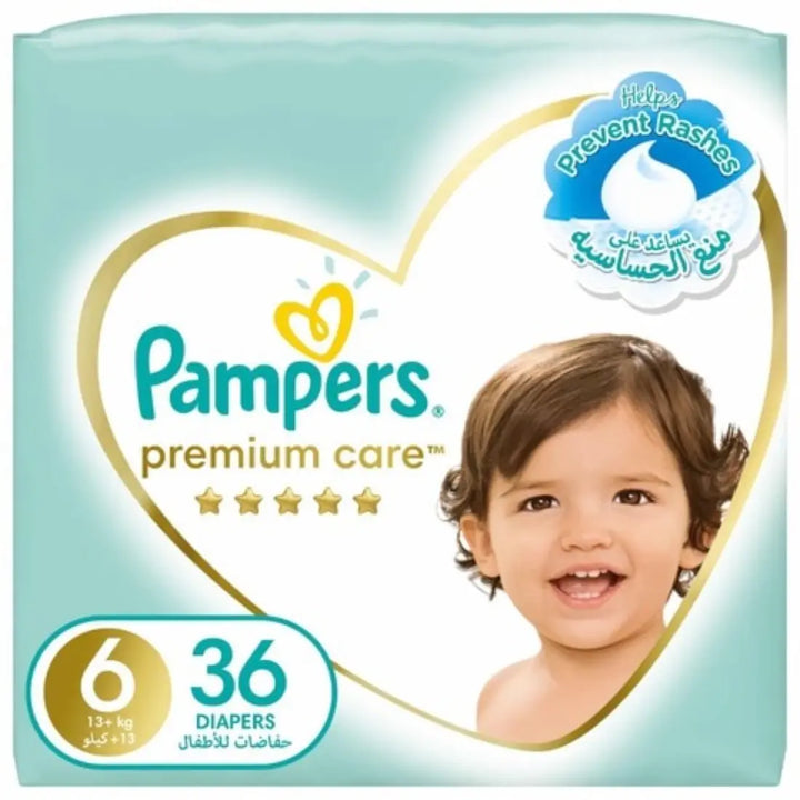 Pampers Premium Care Taped Diapers Size 6 (36 pcs) (13+KG)