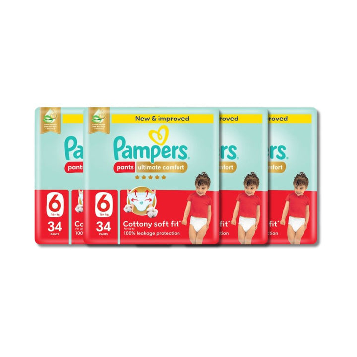 Pampers Ultimate Comfort Pants Diapers Size 6 (34 pcs) (16+KG)