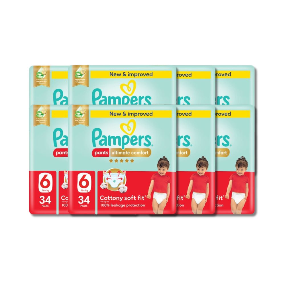 Pampers Ultimate Comfort Pants Diapers Size 6 (34 pcs) (16+KG)