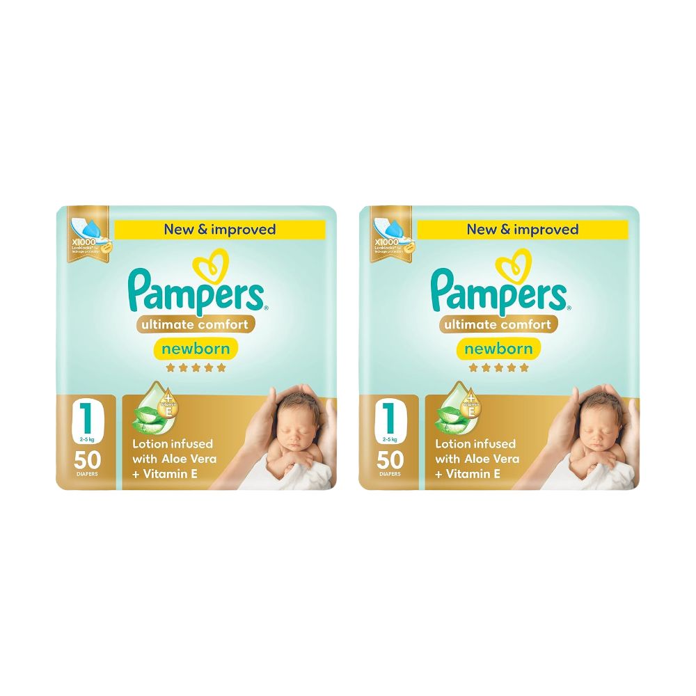 Pampers Ultimate Comfort Taped Diapers Size 1 (50 pcs) (2-5KG)