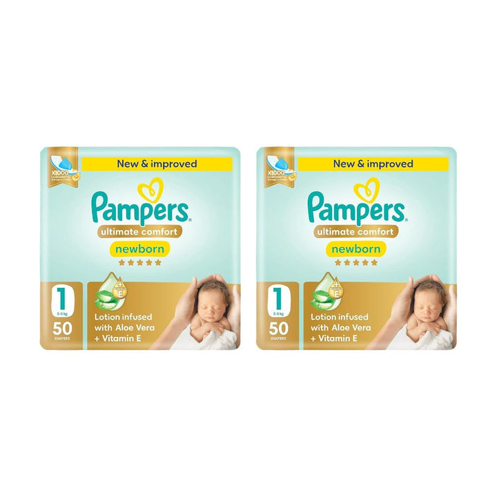 Pampers Ultimate Comfort Taped Diapers Size 1 (50 pcs) (2-5KG)