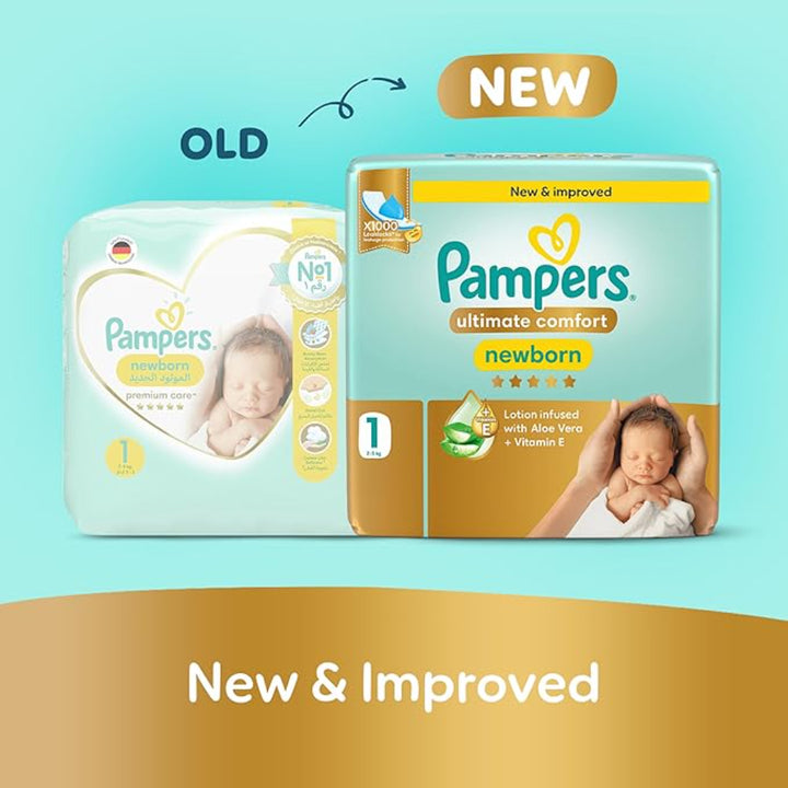 Pampers Ultimate Comfort Taped Diapers Size 1 (50 pcs) (2-5KG)