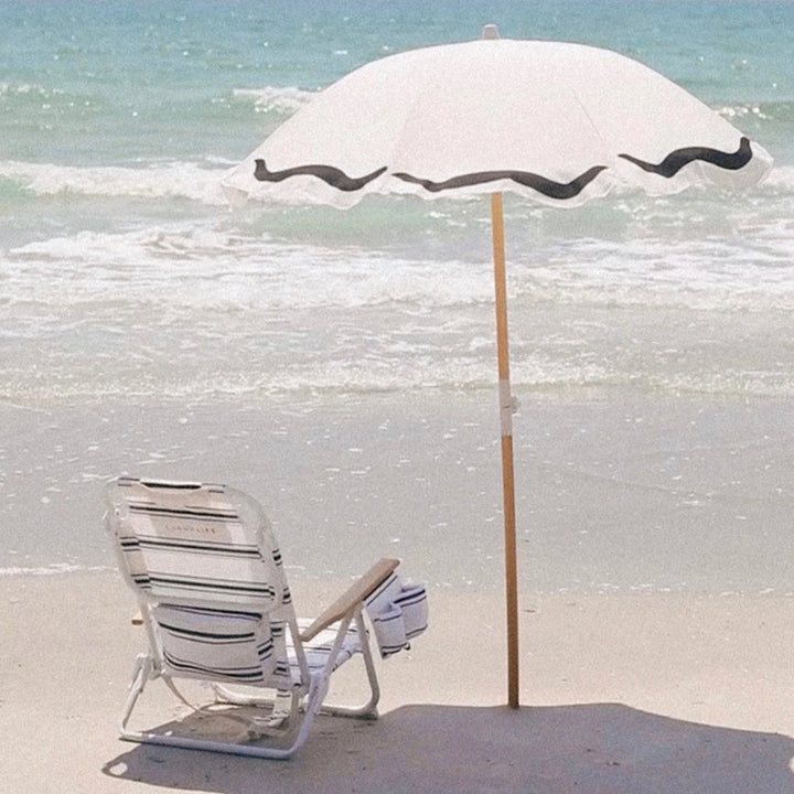 SUNNYLiFE Luxe Beach Umbrella - Casa Marbella Vintage Black