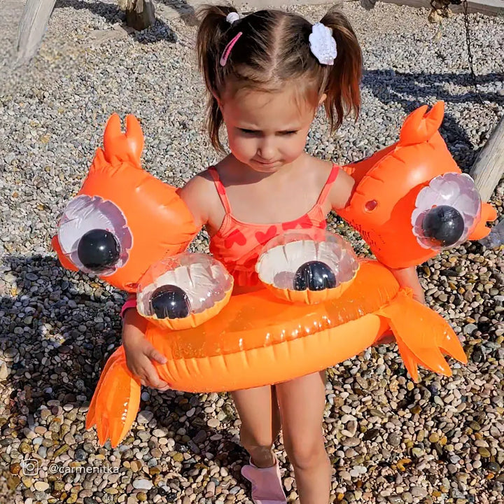 SUNNYLiFE Kiddy Pool Ring - Sonny the Sea Creature Neon Orange