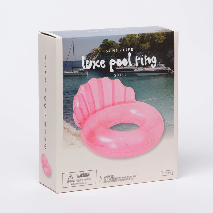SUNNYLiFE Luxe Pool Ring - Shell Bubblegum