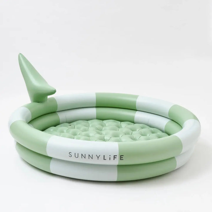 SUNNYLiFE Inflatable Backyard Pool - Shark Tribe Khaki