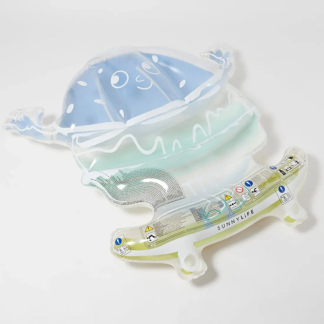 SUNNYLiFE Kids Lie-On Float - Burger Boy The Sea Kids Blue-Lime