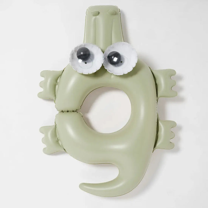 SUNNYLiFE Kids Pool Ring - Cookie the Croc Khaki