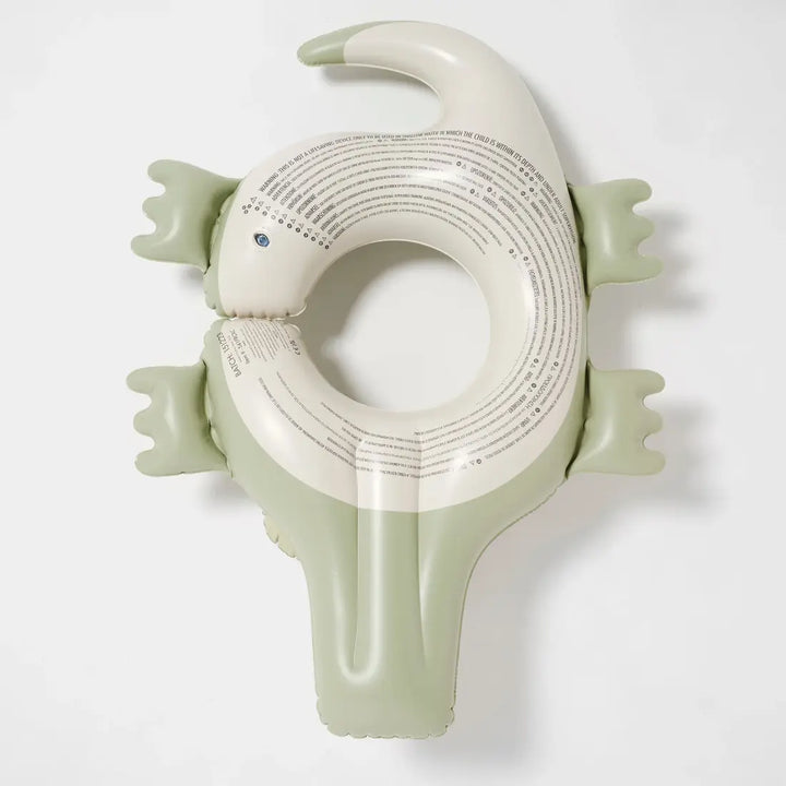SUNNYLiFE Kids Pool Ring - Cookie the Croc Khaki