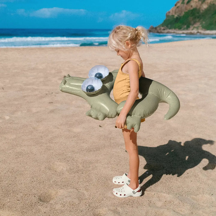 SUNNYLiFE Kids Pool Ring - Cookie the Croc Khaki