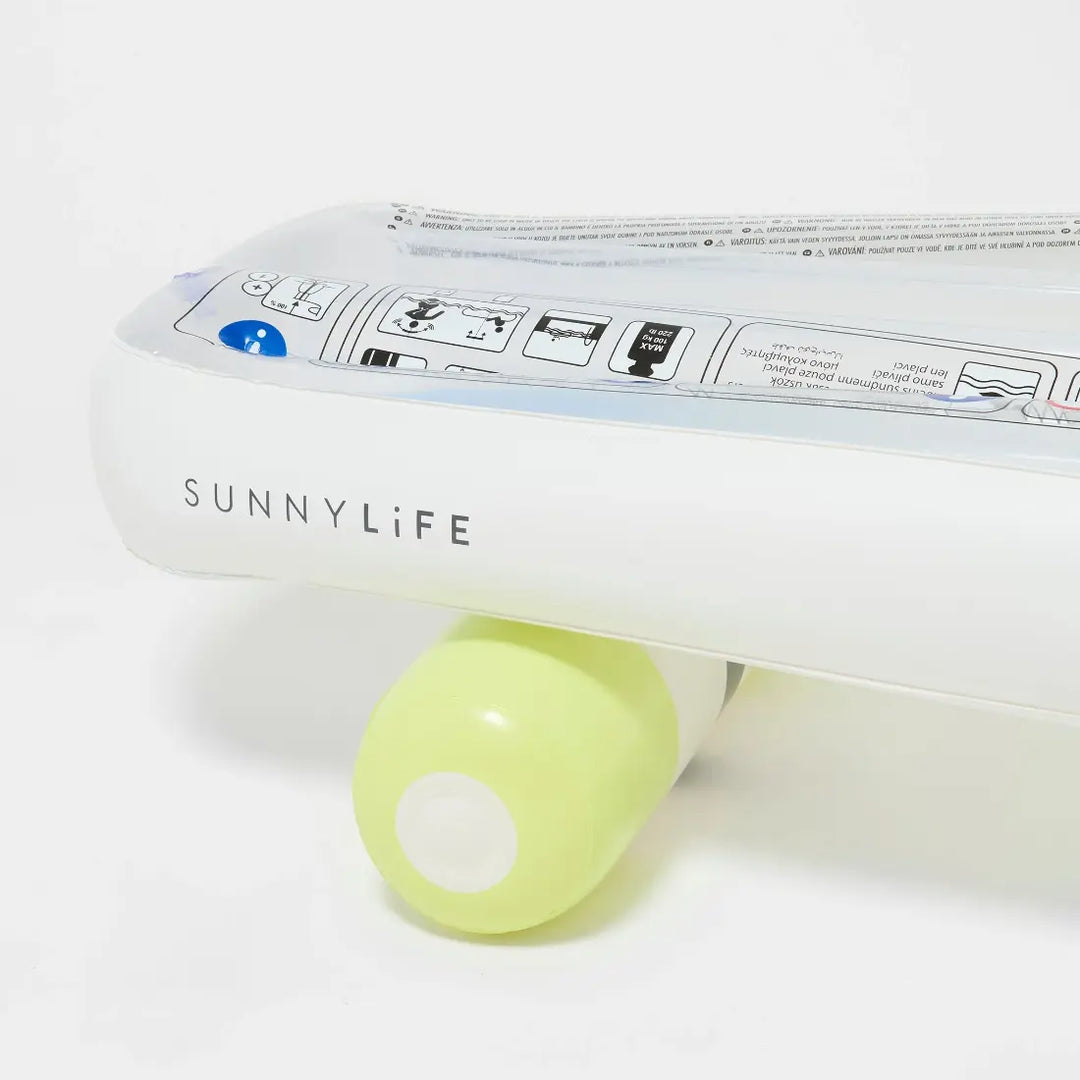 SUNNYLiFE Kids Skateboard Float - The Sea Kids Blue-Lime