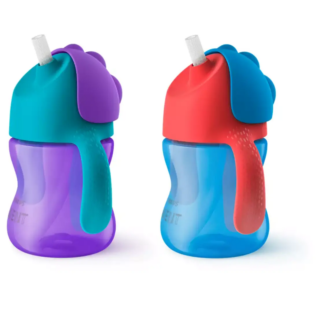 Philips Avent Straw Cup (Blue) (9m+) - 7oz/200ml (Single Pack)