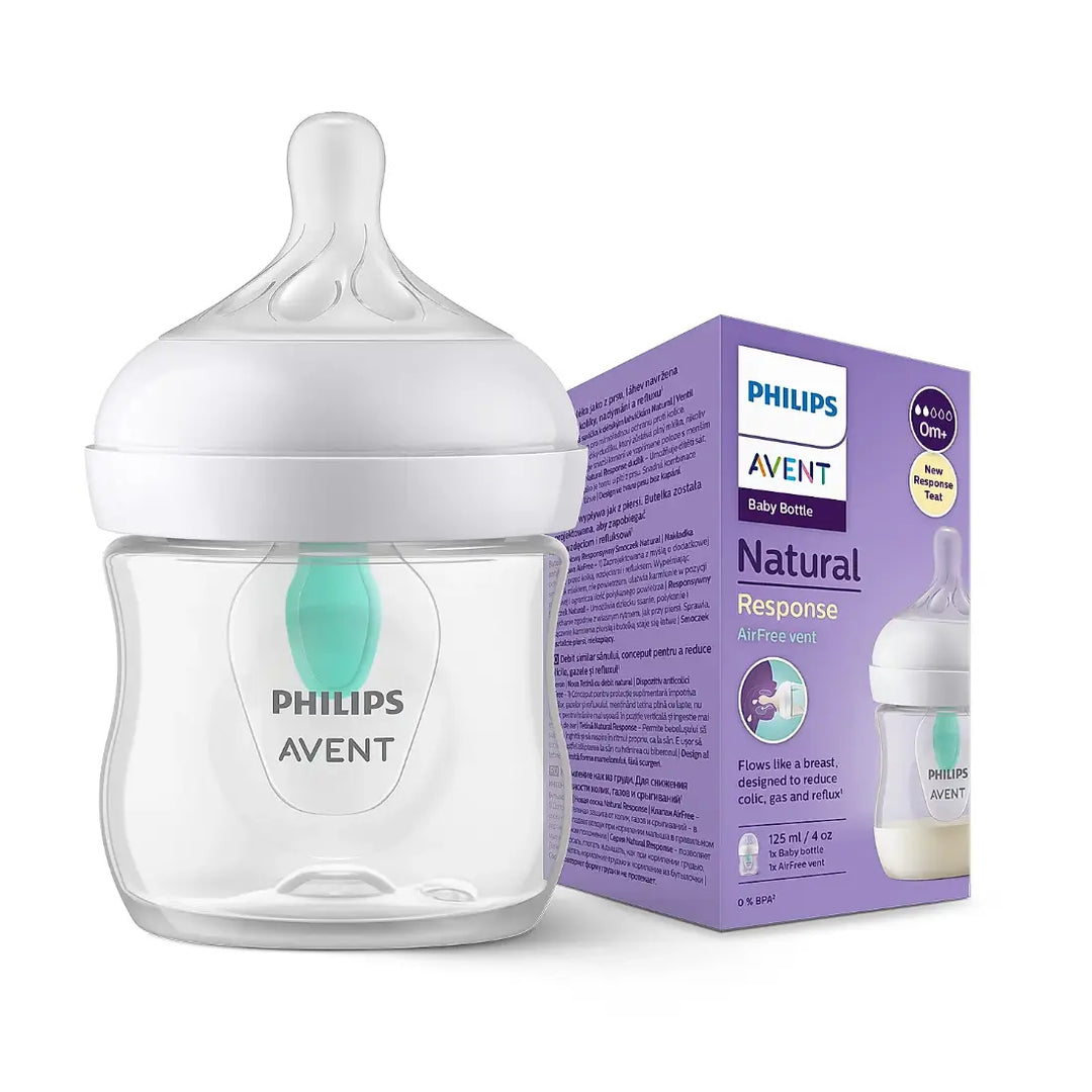 Philips Avent Natural Response Bottle with Airfree Vent (0M+) - 4oz/125ml (Single Pack)