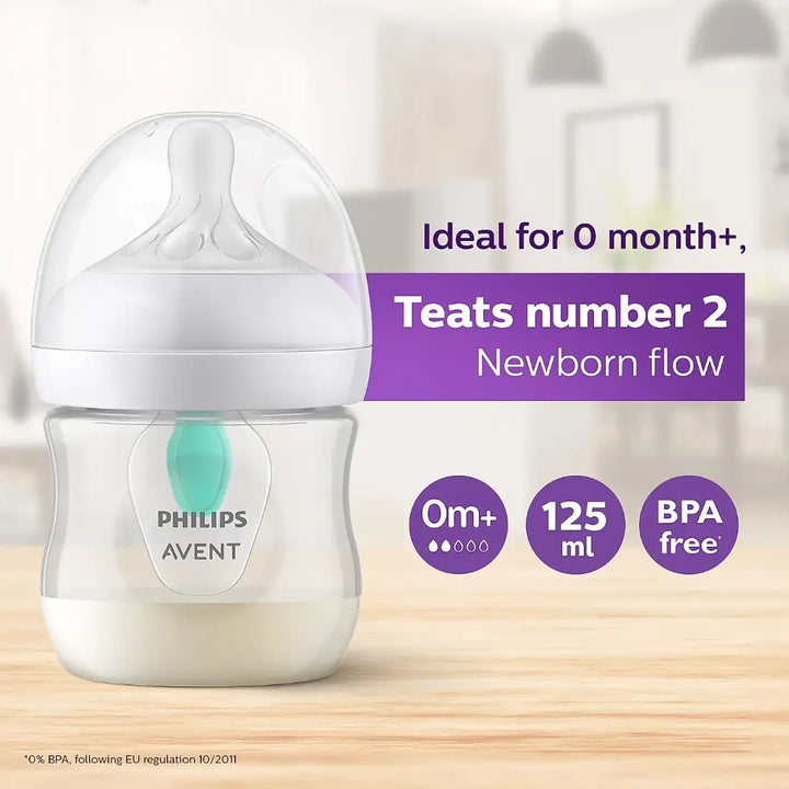 Philips Avent Natural Response Bottle with Airfree Vent (0M+) - 4oz/125ml (Single Pack)